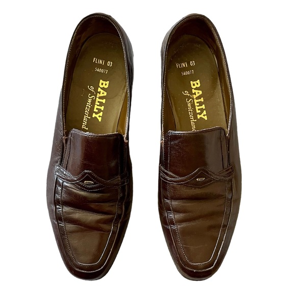 Bally Switzerland Leather Loafers UK 6.5/US 7.5 (American) Dark Brown - Picture 1 of 16